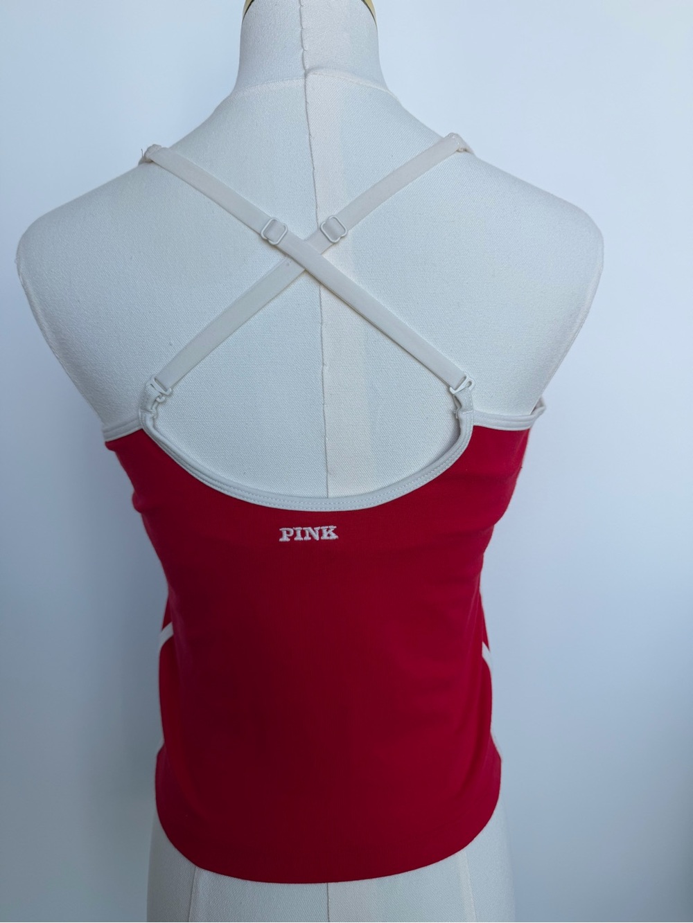 Victorias Secret PINK crisscross Red tank Sz Medium
